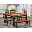 Pemberly Row 6-Piece Traditional Wood Dining Set in Black Finish