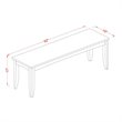 Pemberly Row 6-Piece Wood Dining Table Set with Bench in Black