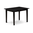 Pemberly Row 5-Piece Dining Set Rubberwood Black Linen Seats Modern Design