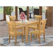 Pemberly Row 5-Piece Solid Wood Table with Oak Dining Chairs