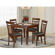 Pemberly Row 5-Piece Wood Kitchen Dining Set in Mahogany Finish