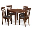 Pemberly Row 5-Piece Wood Kitchen Dining Set in Mahogany Finish