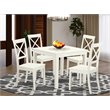 Pemberly Row 5-Piece Wooden Dining Set in Linen White Finish