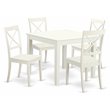 Pemberly Row 5-Piece Wooden Dining Set in Linen White Finish