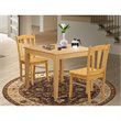Pemberly Row 3-Piece Solid Wooden Dining Set in Oak Finish