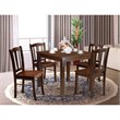 Pemberly Row 5-Piece Solid Wooden Dining Set in Mahogany Finish