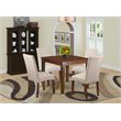 Pemberly Row 5-Pc Wood Dining Set with Mahogany and Cream Finish