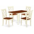 Pemberly Row 5-Piece Dining Set in Buttermilk and Cherry Finish
