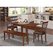 Pemberly Row 5-Piece Wood Kitchen Table Set with Mahogany Finish