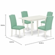 Pemberly Row 5-Piece Wood Dining Room Set in Linen White