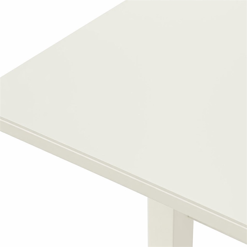 Pemberly Row 5-Piece Wood Dining Room Set in Linen White