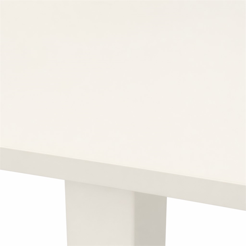 Pemberly Row 5-Piece Wood Dinette Set with Button-Tufted Chairs in White