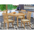 Pemberly Row 5-Piece Dining Set with Wood Construction in Oak Finish