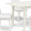 Pemberly Row 5-Piece Dining Set with Upholstered High-Back Chairs in Linen White