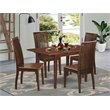 Pemberly Row 5-Piece Mahogany Wood Dining Table Set with Extension Leaf