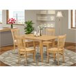 Pemberly Row 5-Piece Wood Dining Table Set with Butterfly Leaf in Oak