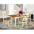 Pemberly Row 5-Piece Wood Dining Table Set with Butterfly Leaf in Cherry