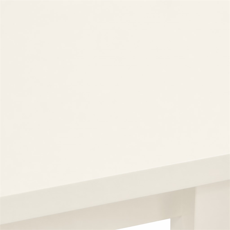 Pemberly Row 5-Piece Wood Dining Set with Linen Seats in White Finish