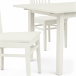 Pemberly Row 5-Piece Wood Dinette Table Set in Linen White Finish