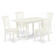 Pemberly Row 5-Piece Wood Dinette Table Set in Linen White Finish