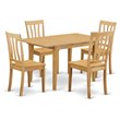 Pemberly Row 5-Piece Wood Dining Table Set in Oak Finish