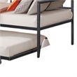 Pemberly Row Slatted Daybed with Pull Out Trundle in Black Metal