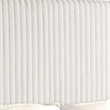 Pemberly Row King Bed with Channel Tufted Wingback in White Fur Chenille
