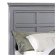 Pemberly Row Queen Bed with Crown Moulding and Storage Drawers in Gray