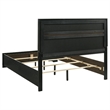 Pemberly Row 5 Piece California King Bedroom Set with Glitter in Black