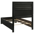 Pemberly Row 5 Piece Twin Bedroom Set with Glitter Accent in Black