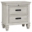 Pemberly Row 4 Piece Queen Storage Panel Bedroom Set in Distressed White