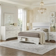 Pemberly Row 4 Piece California King Storage Bedroom Set in White