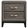 Pemberly Row 4 Piece King Bedroom Set in Oak Gray with Black Accents