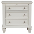 Pemberly Row 4 Piece Queen Storage Panel Bedroom Set in Cream White