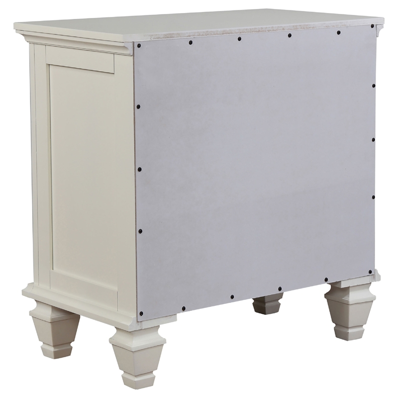 Pemberly Row 5 Piece Queen Storage Panel Bedroom Set in Cream White