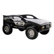 Pemberly Row Kids Twin Off-Road Car Bed with LED Headlights in Black