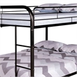 Pemberly Row Full over Full Metal Bunk Bed with Ladders in Black