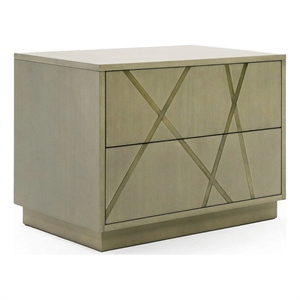 Pemberly Row 28 Inch Nightstand with 2 Drawers in Antique White Wash