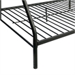 Pemberly Row Twin XL over Queen Metal Bunk Bed with Ladders in Black