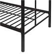 Pemberly Row Twin over Twin Metal Bunk Bed with Side Ladders in Black
