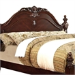 Pemberly Row Baroque Queen Bed with Scalloped Carved Top in Cherry Brown