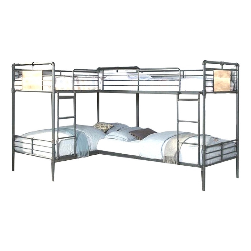 Pemberly Row Twin over Twin Bunk Bed in Sandy Black & Dark Bronze