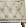 Pemberly Row Queen Bed with Tufted Velvet and French Carved Wood in Ivory