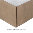 Pemberly Row Full Bed Skirt with Split Corners and Burlap Drop in Brown