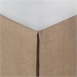 Pemberly Row Full Bed Skirt with Split Corners and Burlap Drop in Brown
