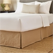 Pemberly Row Full Bed Skirt with Split Corners and Burlap Drop in Brown
