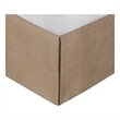 Pemberly Row Full Bed Skirt with Split Corners and Burlap Drop in Brown