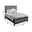 Pemberly Row Queen Storage Bed with LED Headboard and 2 Drawers in Black