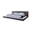 Pemberly Row California King Bed with Built In Nightstands in Dark Gray