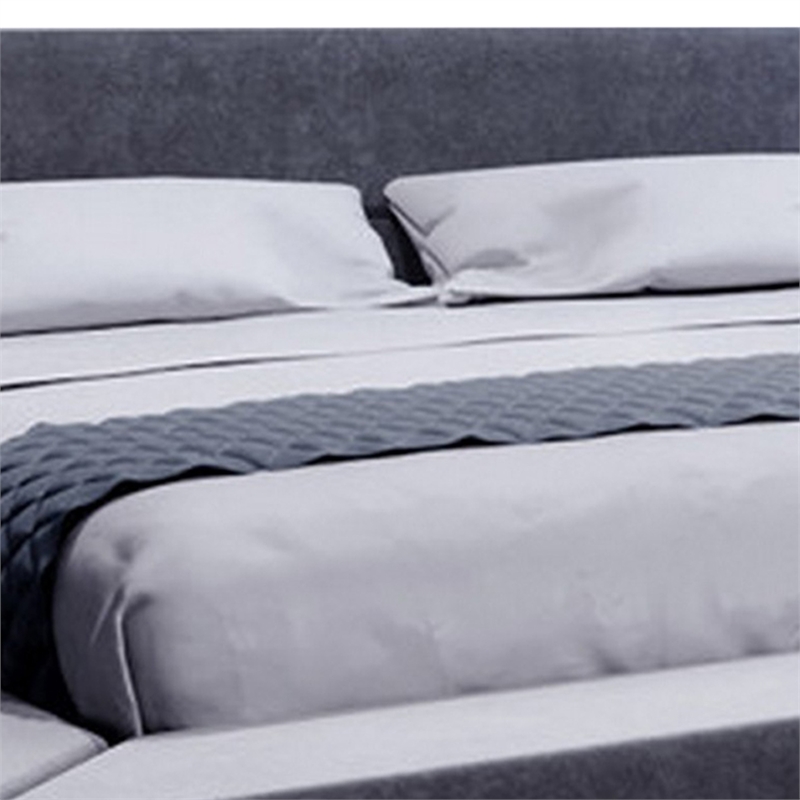 Pemberly Row California King Bed with Built In Nightstands in Dark Gray